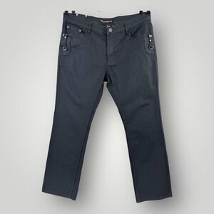Victorious Jeans Mens 38x32 (40x32) Baggy Black Premium Collection Double Pocket